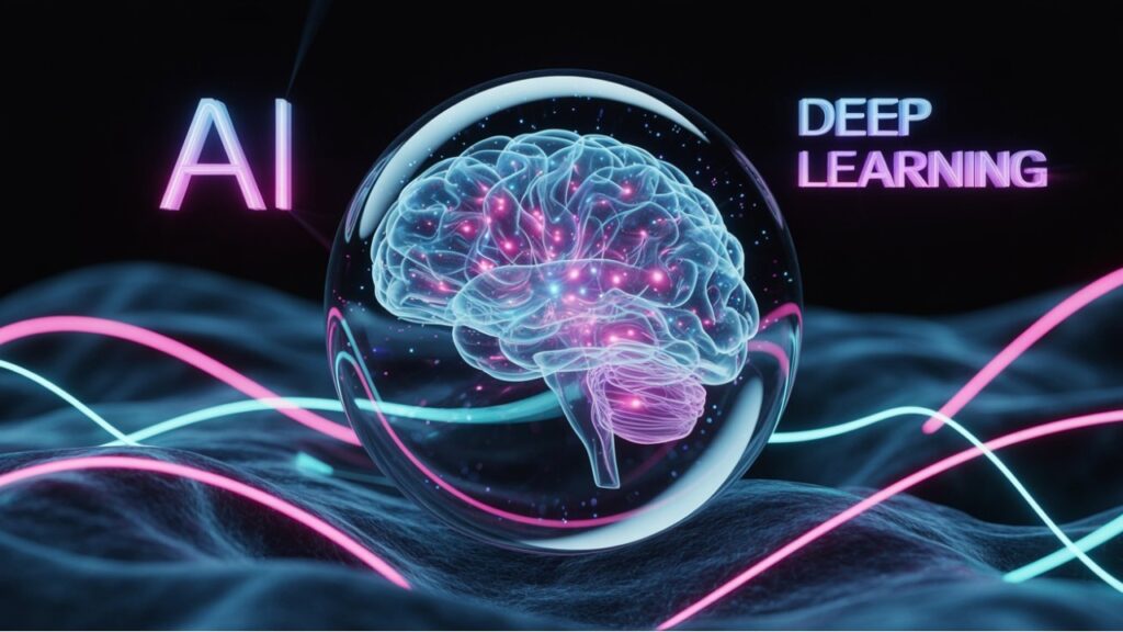 Ilustração de uma rede neural representando o funcionamento do ChatGPT e da inteligência artificial